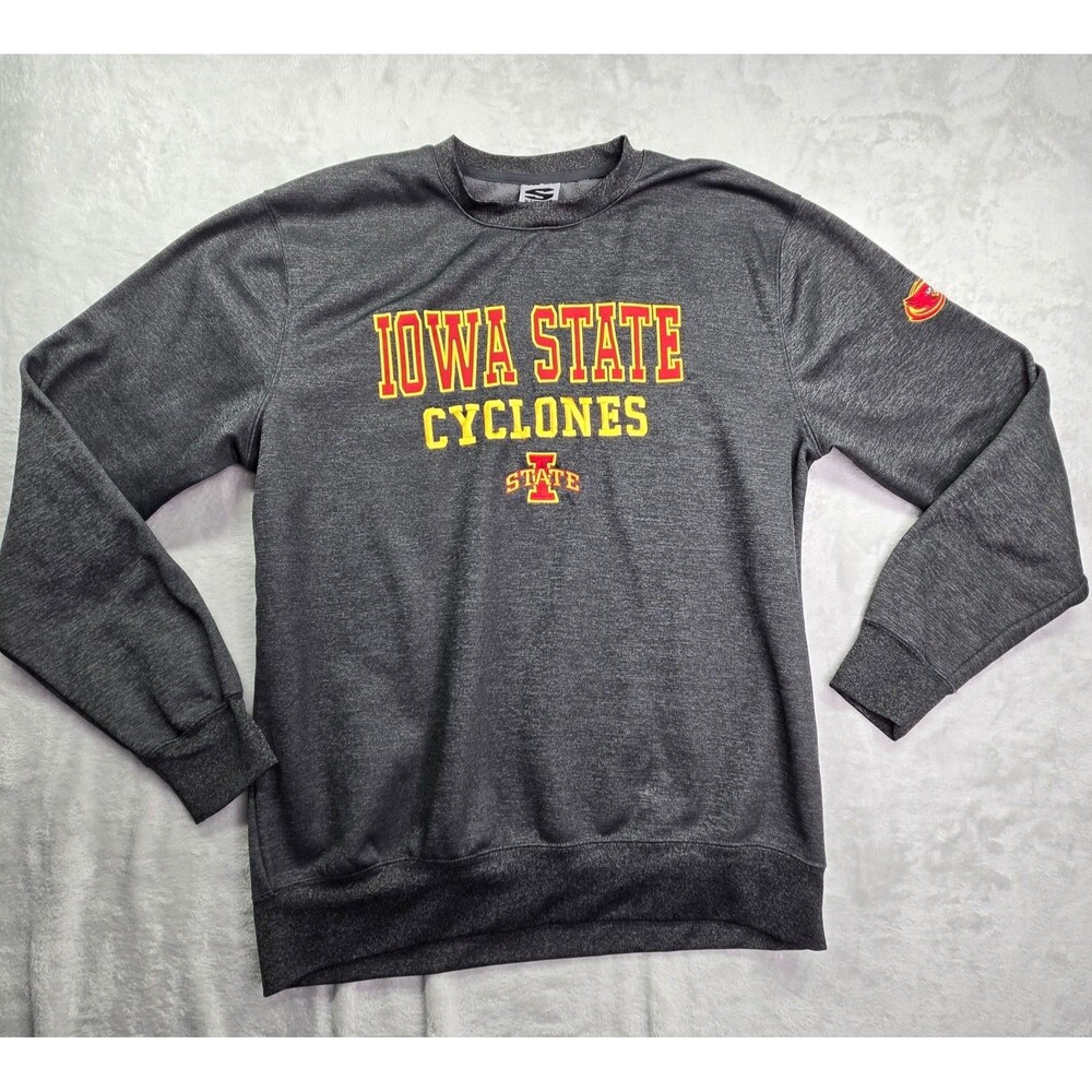 Iowa State Cyclones Crew Neck Sweatshirt Large College Stadium Embroidered I